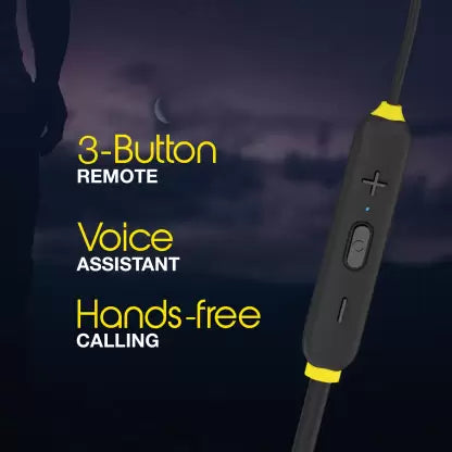 INFINITY by HARMAN Glide N120 Neckband with Advanced 12mm Drivers, Dual Equalizer, IPX5 Sweatproof Bluetooth Headset  (Black, Yellow, In the Ear) INFINITY by HARMAN Glide N120 Neckband with Advanced 12mm Drivers, Dual Equalizer, IPX5 Sweatproof Bluetooth Headset  (Black, Yellow, In the Ear)